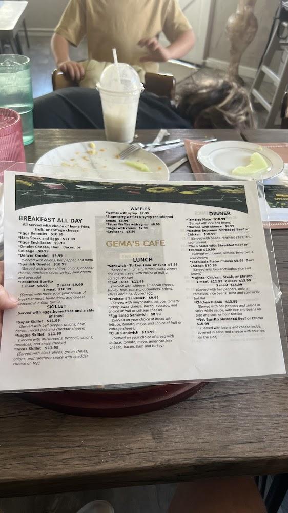 Gema's Cafe Menu image 2
