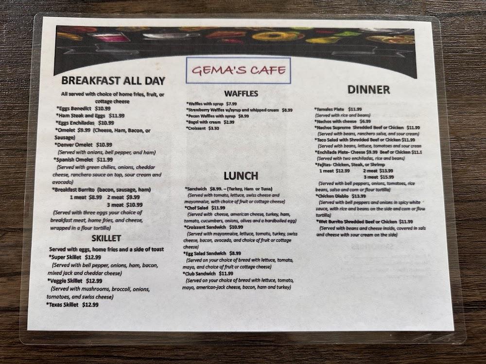 Gema's Cafe Menu image 4